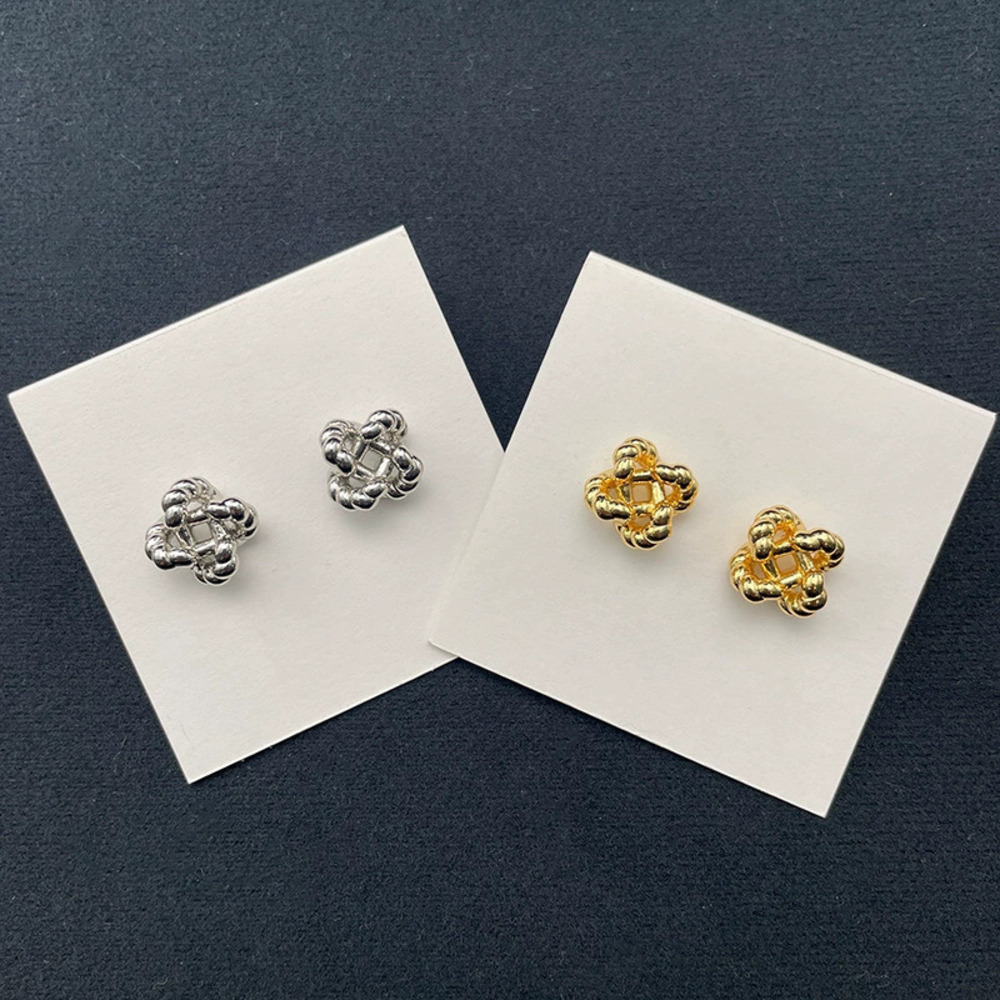 Tory Burch Gold Plated 3D Twist Knot Stud Earrings